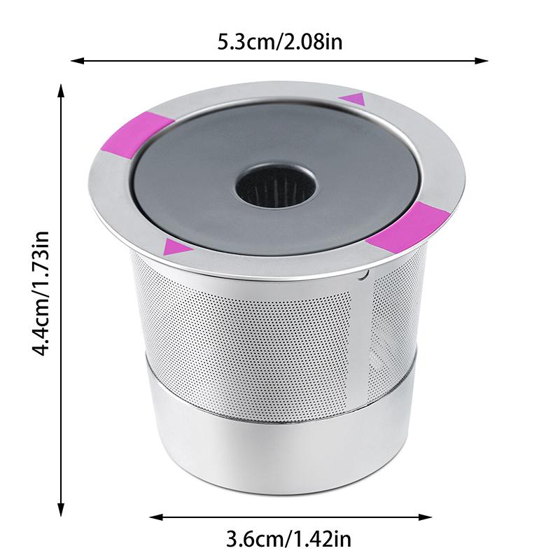 Многоразовые кофейные капсулы K Cups Универсальные кофейные чашки K из нержавеющей стали для кофемашин Keurig 2.0 и 1.0 Кофеварка