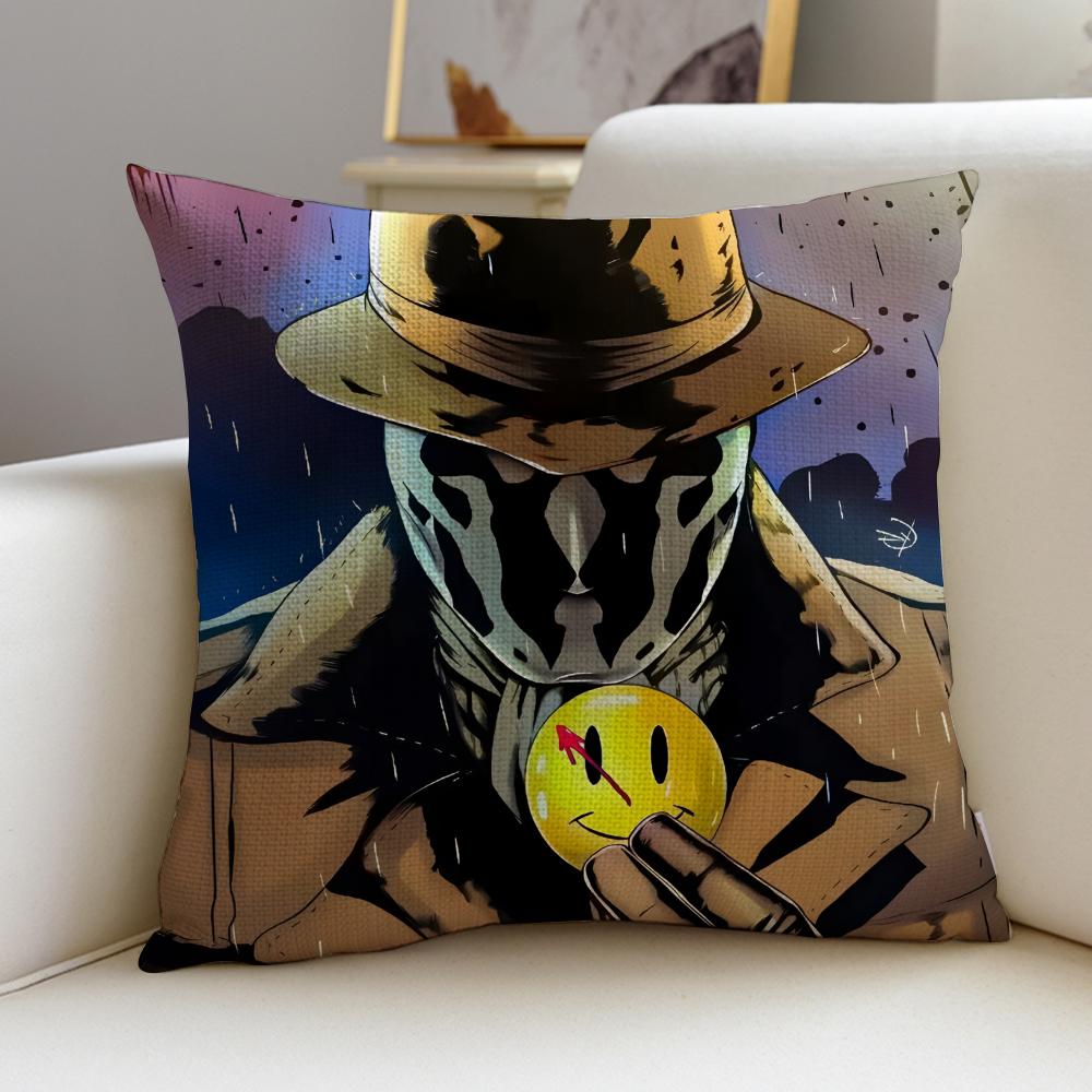 Dark WWatchmenS Cushion Cover Breathable and skinfriendly linen pillowcase square removable and washable cushion
