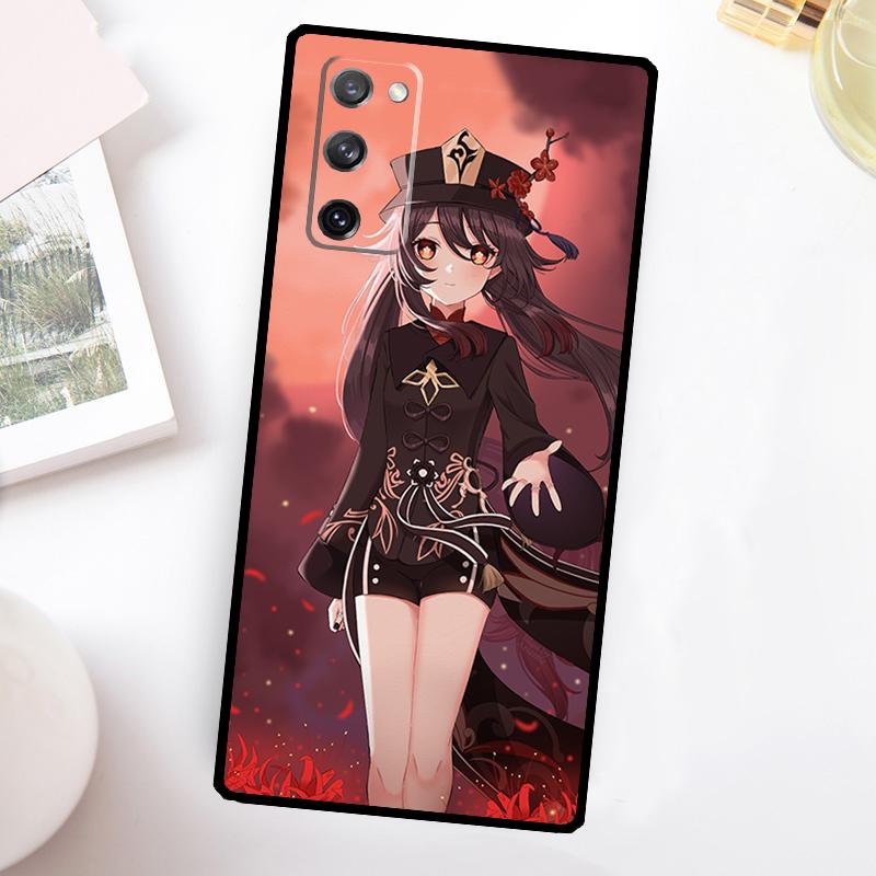 Чехол Genshin Impact Ху Тао для Samsung Galaxy S24 S23 S22 Ultra S21 S20 FE Note 10 Plus Note 20 S8 S9 S10
