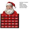 Santa Advent Calendar Wooden Christmas Countdown Calendar Reusable Festive Decoration for Home Tabletop Decor Holiday Gift