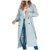 Women's Autumn And Winter Casual Temperament Solid Color Trench Coat In The Long Jacket