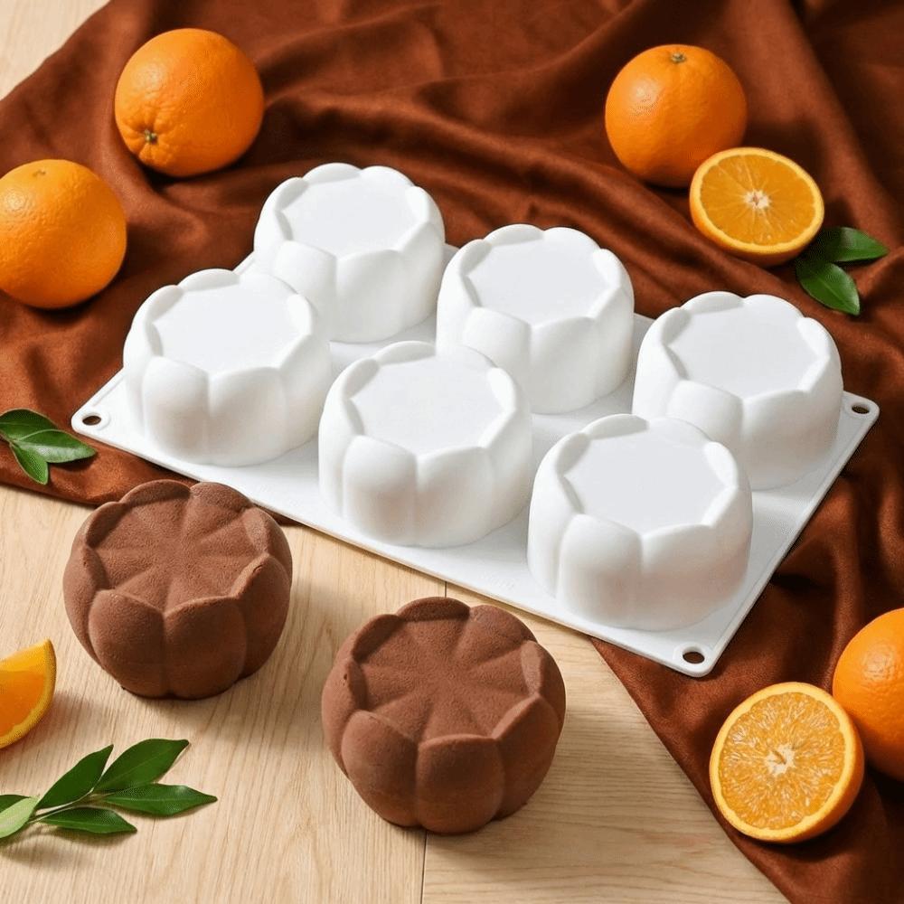 Flower Bud Design Silicone Mold Cylindrical Shape Chiffon Cake Mold New Baking Tool Cake Making
