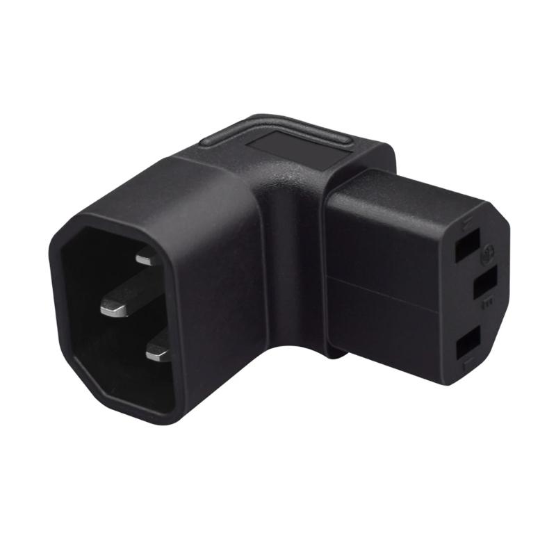 IEC320 C14 - C13 угловой разъем питания вверх/вниз C14 3-контактный штекер в C15 гнездо боковой изгиб адаптер-переходник для ПК