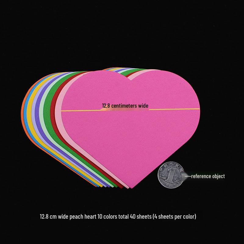 Плотный цветной картон: Формы Сердце, Звезда, Цветущая слива и Круглые формы для детского оригами и поделок