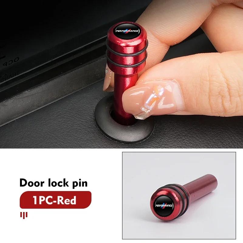 LMHKH1 Car Sticker Hot New For BMW Car Universal Door Lock Knob Pull Pins Auto Security Accessories For BMW G30 G20 M3 M5 E91 E92 E93 E