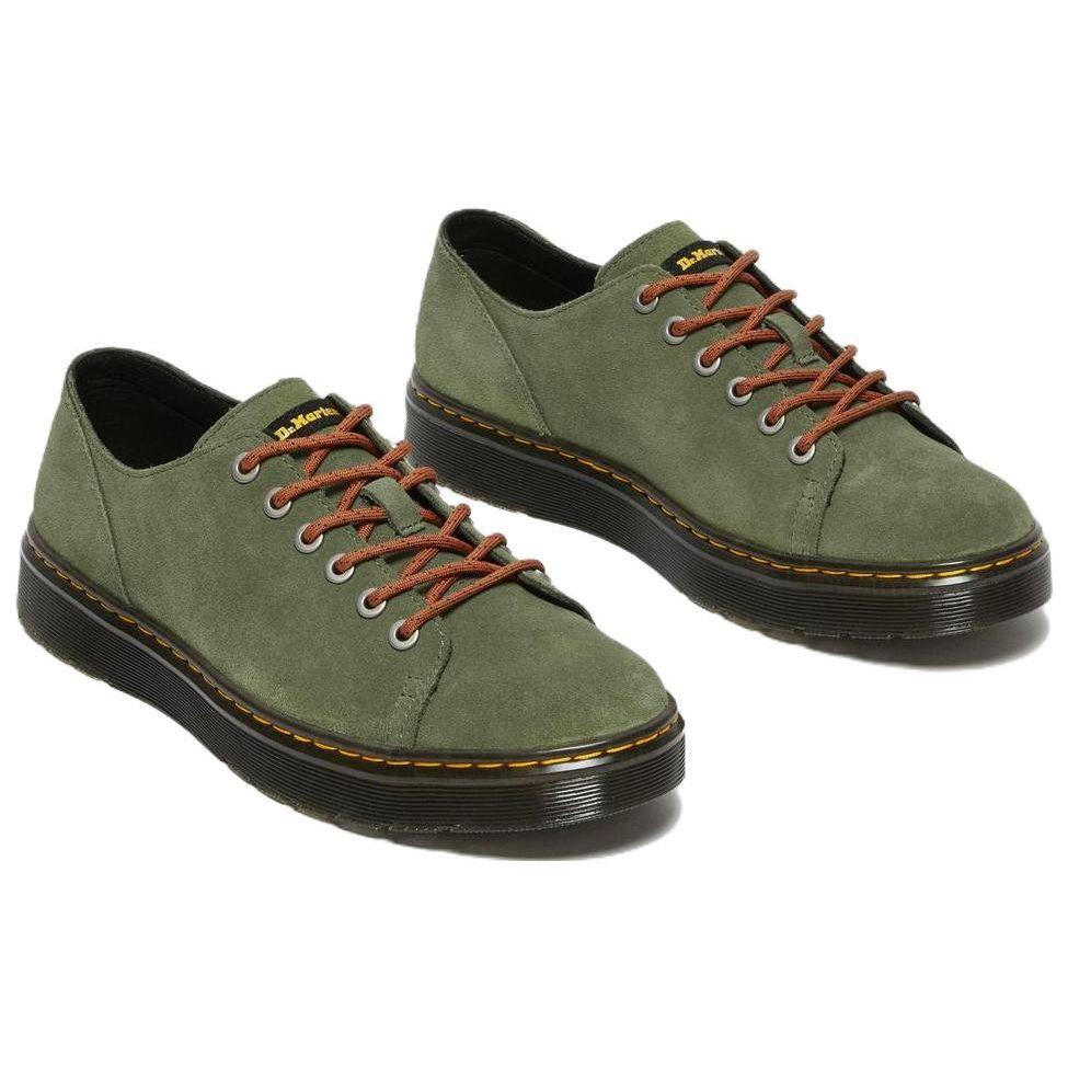 Dr. Martens Leather Comfortable Low-Top Casual Shoes Unisex Casual Shoes Green 27780384