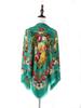 130*130cm Breathable Thin Russian Square Scarf Women Luxury Floral Print Ukrainian Shawl Bandana Foulard Beach Stoles Scarves