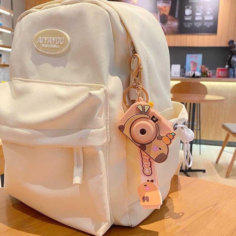 Брелок-подвеска в виде камеры-проектора капибары - Милое украшение для школьной сумки студента, Маленький подарок для пар