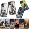 Cover Running Wild Horse Black for Motorola Moto G04 G13 G14 G22 G23 G20 G32 G34 G35 G64 G82 G84 G53 G60 G72 E14 E15 E13 Case