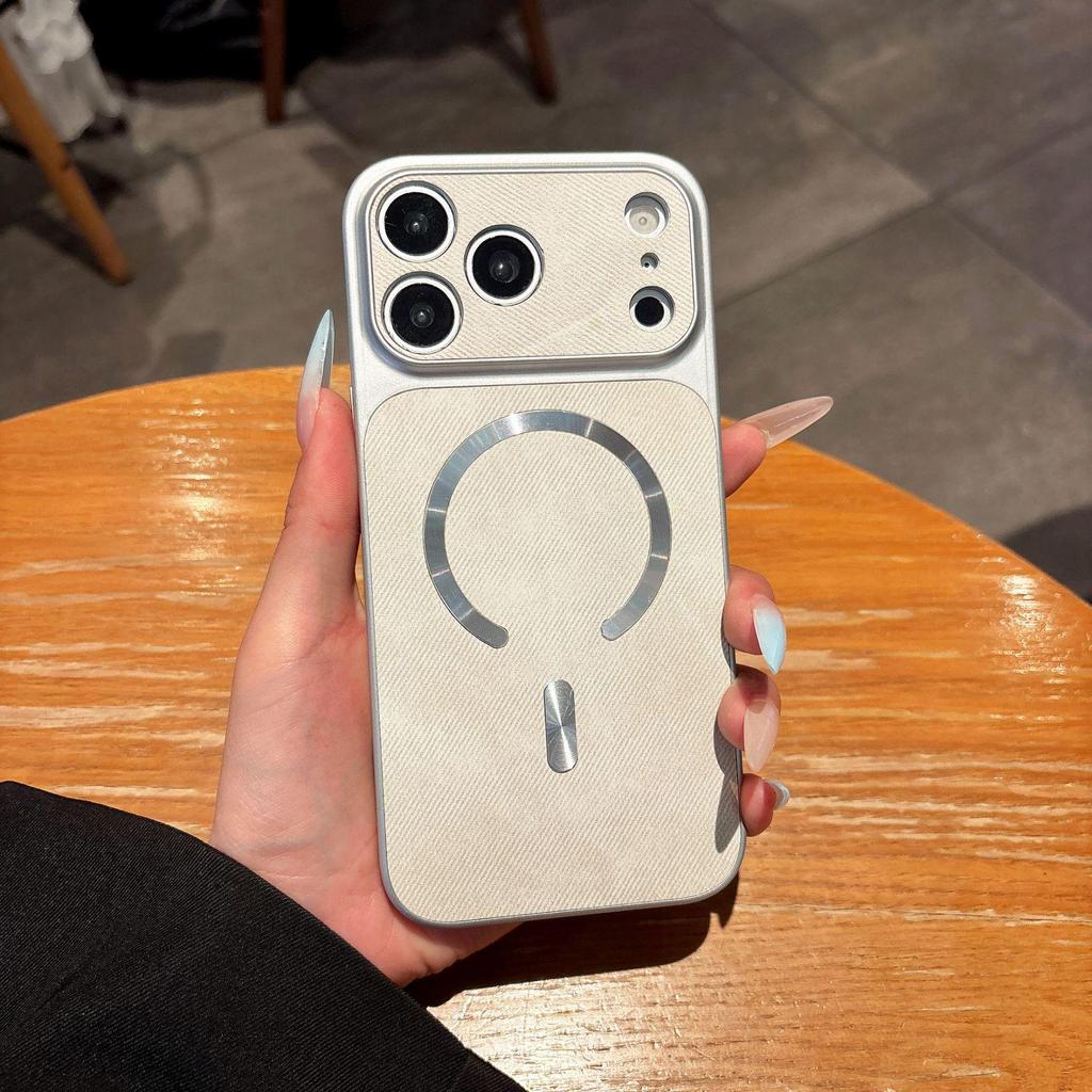 Совместимый чехол для Apple iPhone: 17 Pro Max Джинсовая текстура, Магнитное притяжение с C-образным кольцом, Защитный чехол для iPhone 16 и 15/14 Plus.