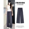 Gray Tencel Linen Pants Women's New Summer Thin Scimitar Yamamoto Pants Loose Lazy Cotton and Linen Wide-leg Pants