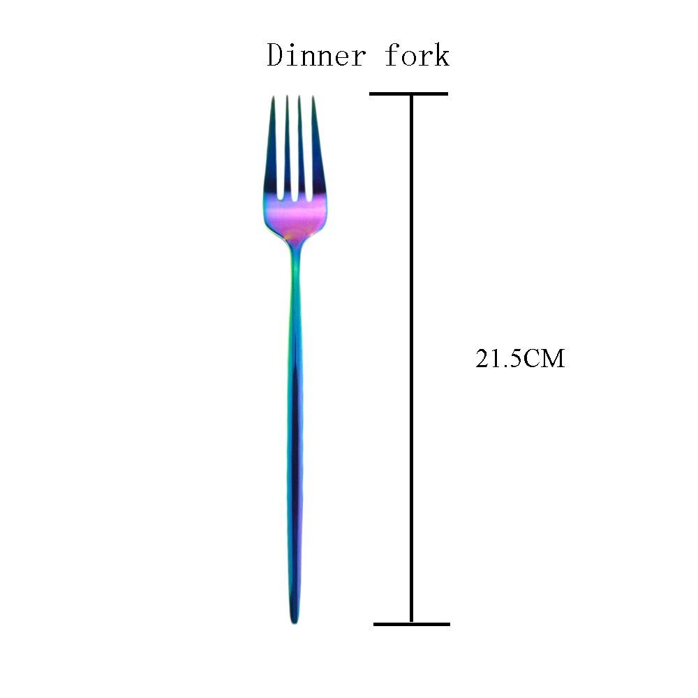 Rainbow Dinnerware Set Stainless Steel Dinnerware Set Knife Fork Spoon Teaspoon Cutlery Set Kitchen Silverware Set