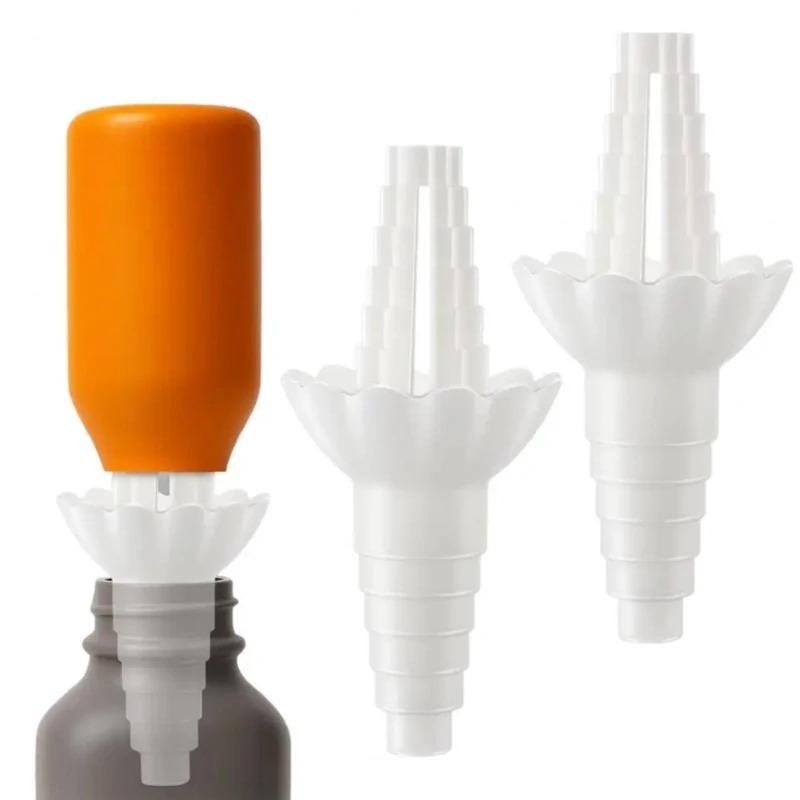 1/2pcs Universal Bottle Emptying Kit Reusable Liquid Transfer Connector No Waste Funnel Adapter Compatible With Soap