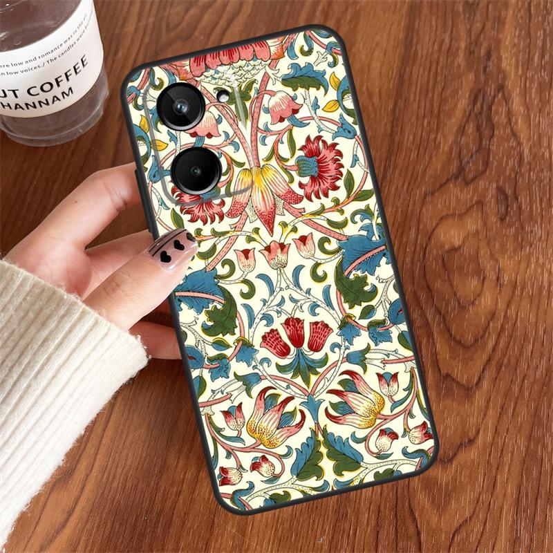 William Morris Lodden For Realme 10 11 12 13 14 15 Pro Plus C65 C71 C75 C55 C63 C61 C53 C67 C35 GT6 GT7 Pro Case