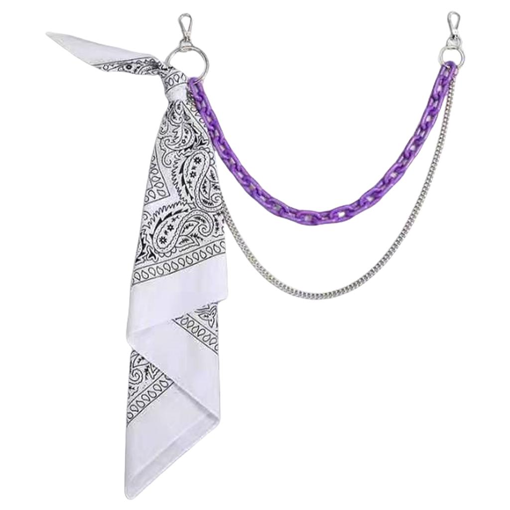 Флуоресцентный цвет Хип-хоп поясная цепь Цветок Бандана Поясной шарм Уличная цепь для брюк Цепь для джинсов Цепь для брюк Цепь для кошелька