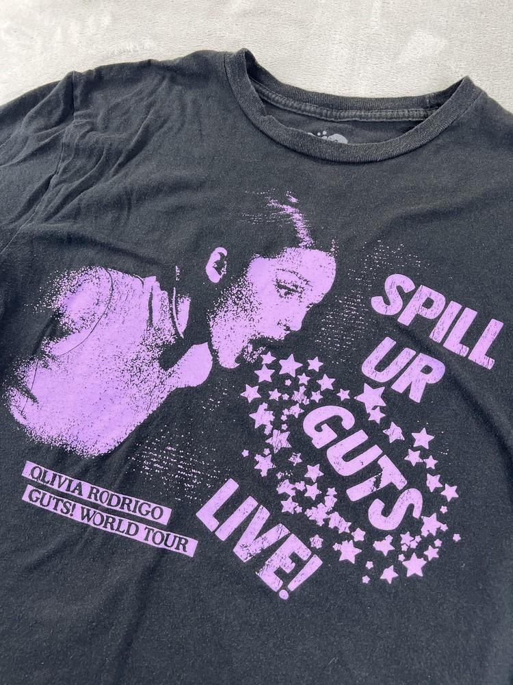 Футболка Оливия Родриго Женская#039 Средний Черный Guts World Tour Spill Ur Guts Live 2024 Унисекс Футболка