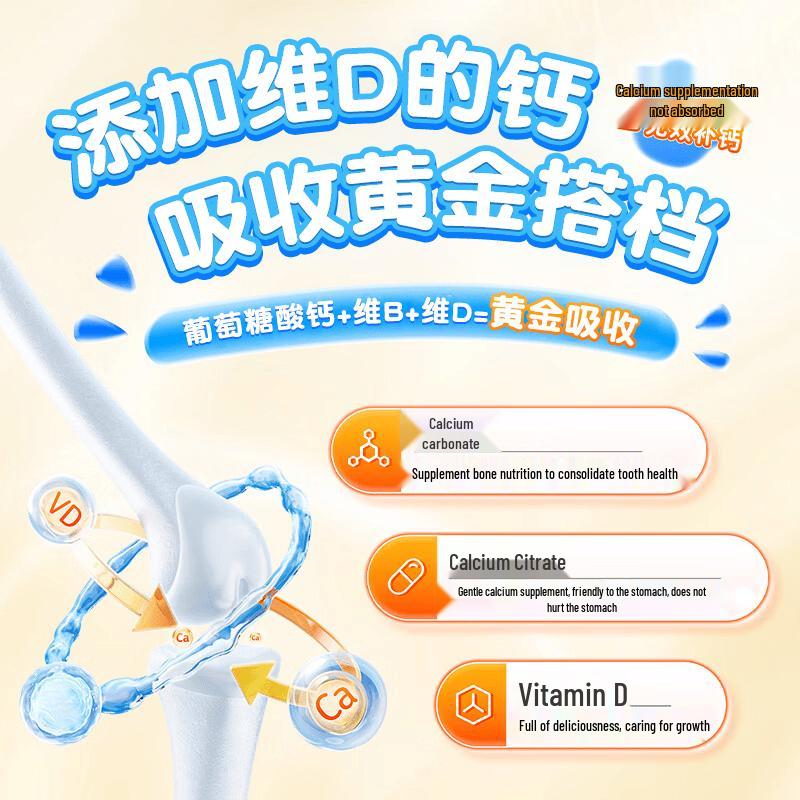 Yingkang Baiyunshan Kids' Calcium & Vitamin D3 Tablets