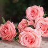1 шт., 1 голова, реалистичный искусственный искусственный шелк, роза, искусственный цветок, свадебный декор для невесты