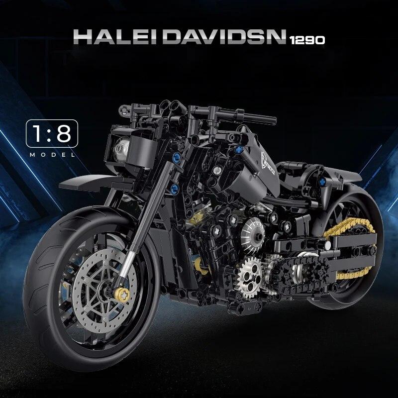 586 шт., классические строительные модели мотоциклов, блоки, мото шоссейный гонщик, кирпичи, рождественские подарки, игрушки для мальчиков, детей, взрослых, технические