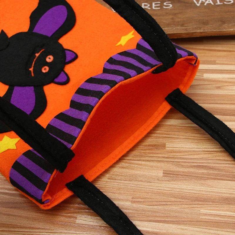 Halloween Tote Bag Witch Black Cat Candy Bag Trick Or Treat Ghost Festival Parti Happy Helloween Day Decor For Kids Gift Bag
