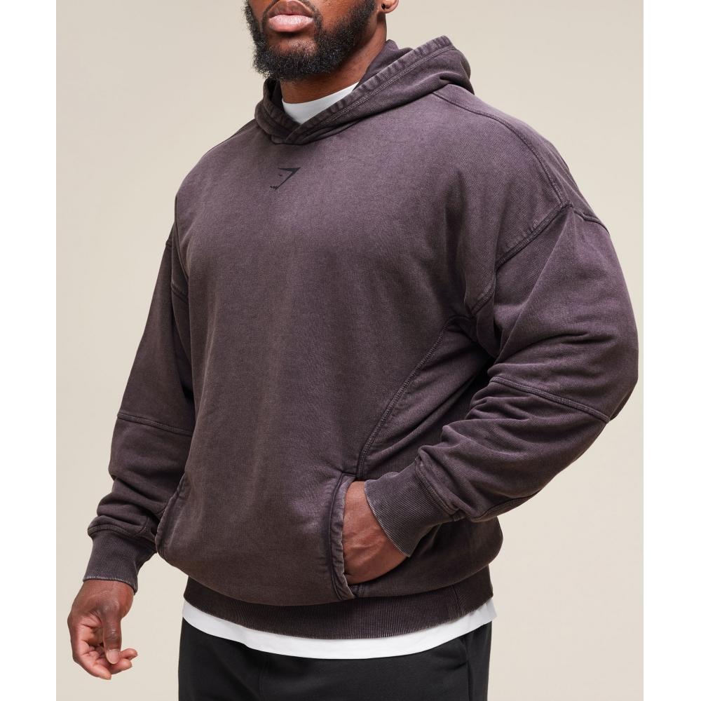 Gymshark Толстовка Heritage Washed Plum Brown A4a7j Nc1t