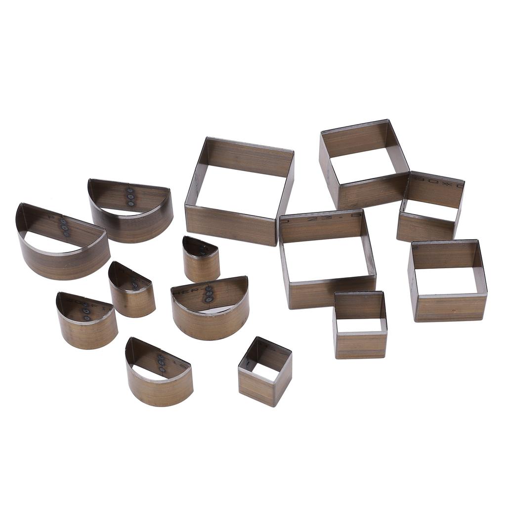 14 шт. Форма для резки кожи 2 формы Изысканный штамп из высокоуглеродистой стали для кожи DIY ручная работа кожа