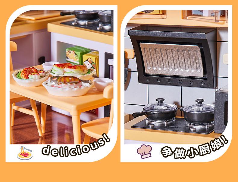 DIY Миниатюрная хижина Строительные блоки Сцена Модель Образовательная игрушка Подарок