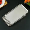 1/4pcs Stainless Steel Serving Tray for BBQ, Roasting, Baking, and Steaming Flat Bottom Plate with Food Storage Container