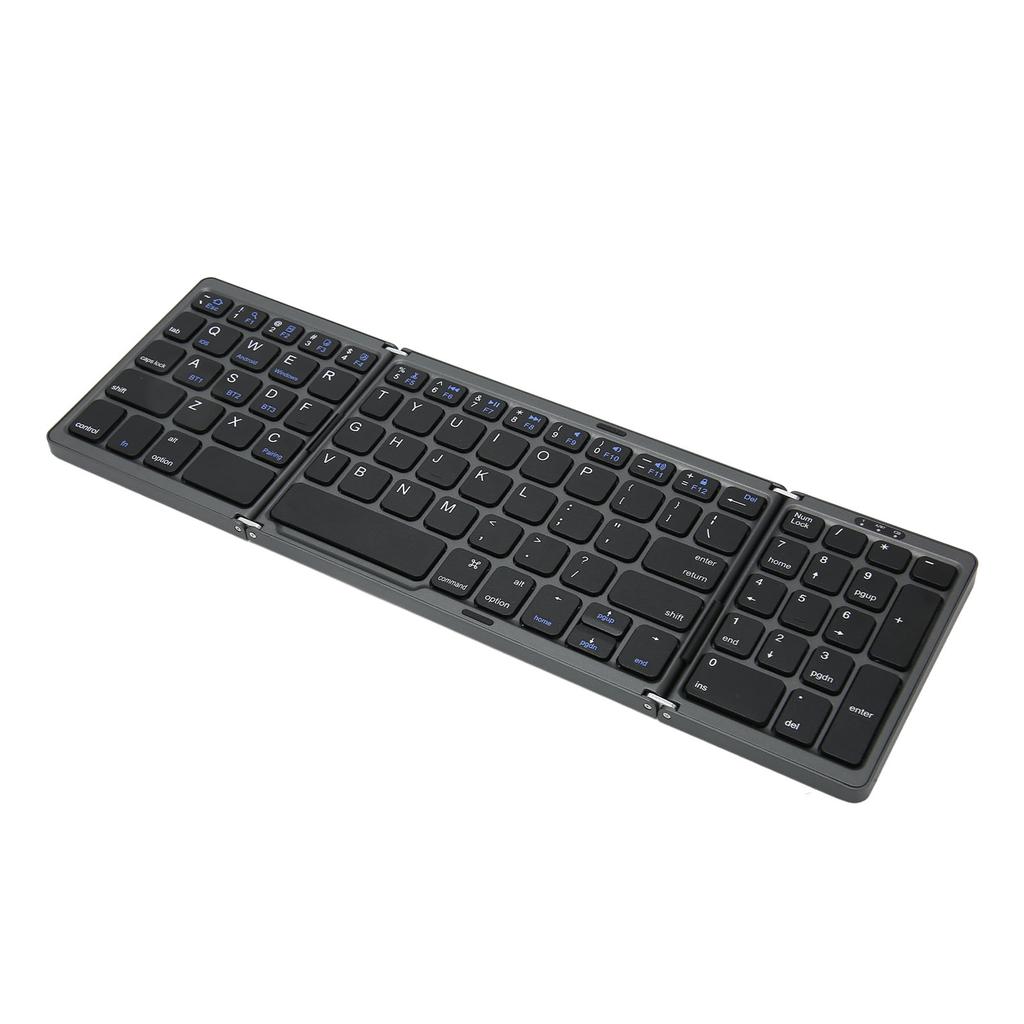 Foldable Bluetooth Keyboard with Numeric Key 81 Keys Battery Powered Type C Interface Pocket Size