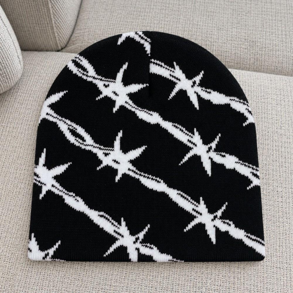 Thickened Double Layer Knit Beanie Warm Knitted Hat Streetwear Winter Skull Cap Outdoor