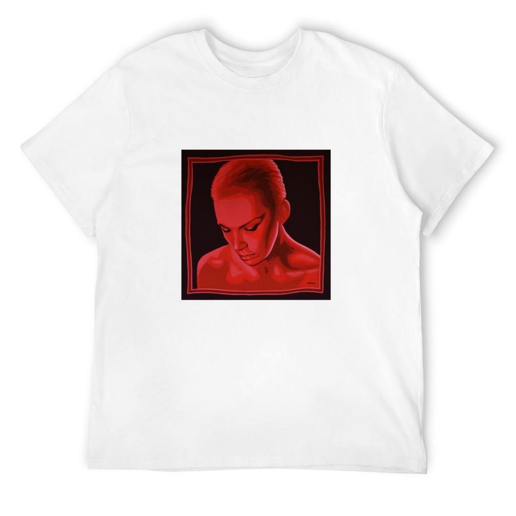 Annie Lennox Painting T-Shirt oversized cute tops anime clothes mens t shirts casual stylish