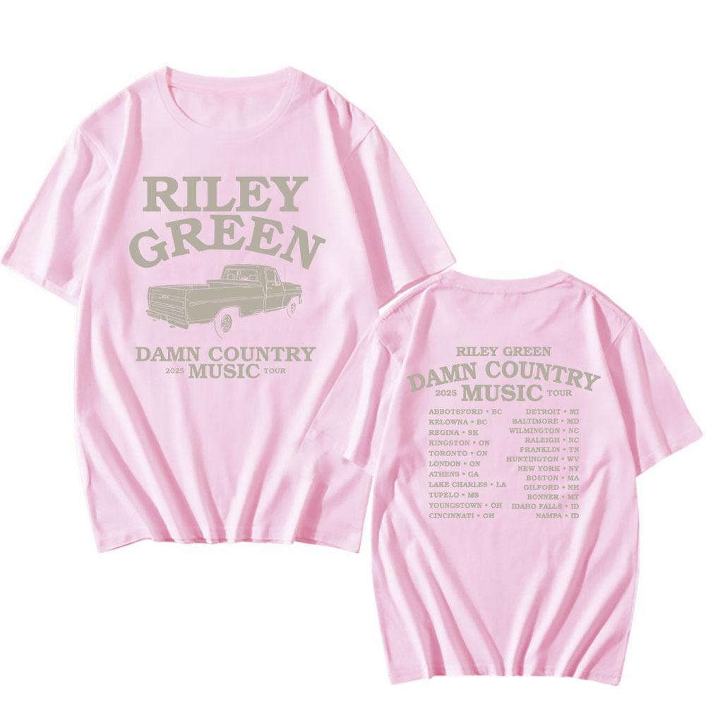 DCM Damn Country Music Tour 2025 T-shirt RILEY GREEN Singer Graphic Tshirts Men Women Clothing Cotton Short Sleeve Unisex Tees