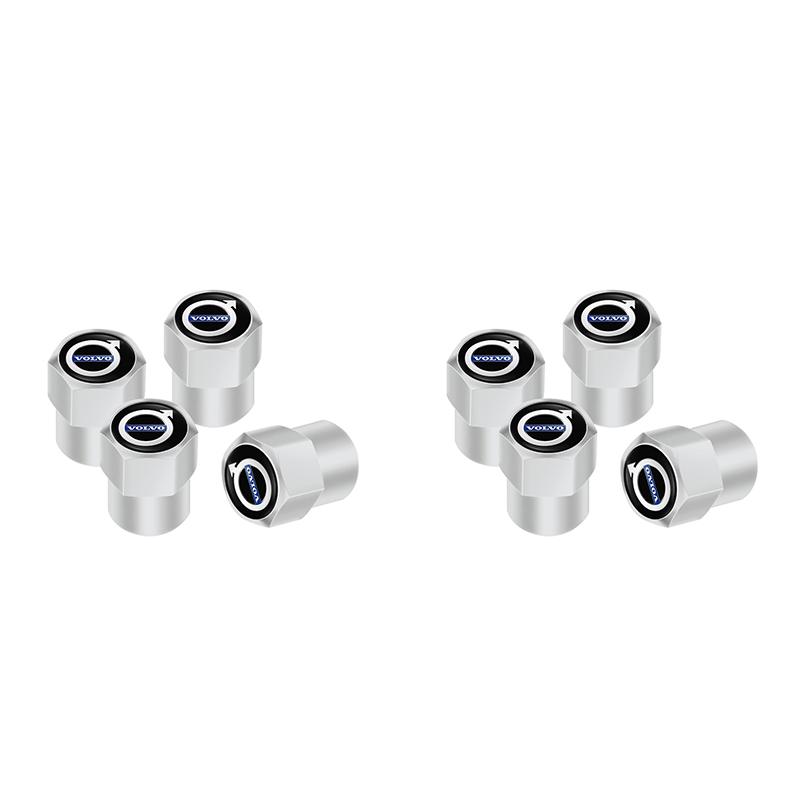 4/8 Pcs Car Wheel Valve Covers Dustproof Decoration Caps For Volvo ES90 EC40 EX40 EM90 XC90 V90 V60 XC60 V40 S80 S60 S90 C40 XC4