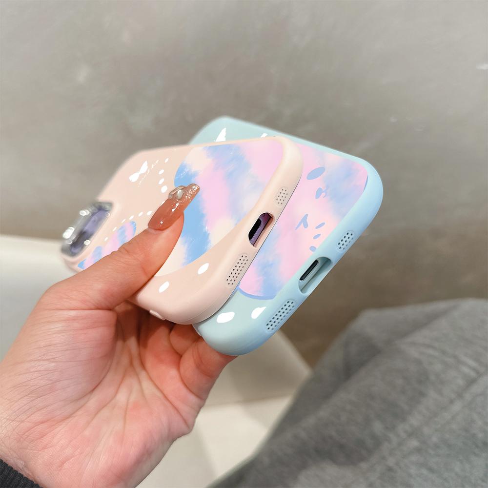 Cut Love Heart Bear Liquid Silicone Phone Case for Samsung Galaxy S24 S23 S20 FE Plus Ultra Note 20 10 A51 A52 A54 A73 Shockproof Soft Cover Casing