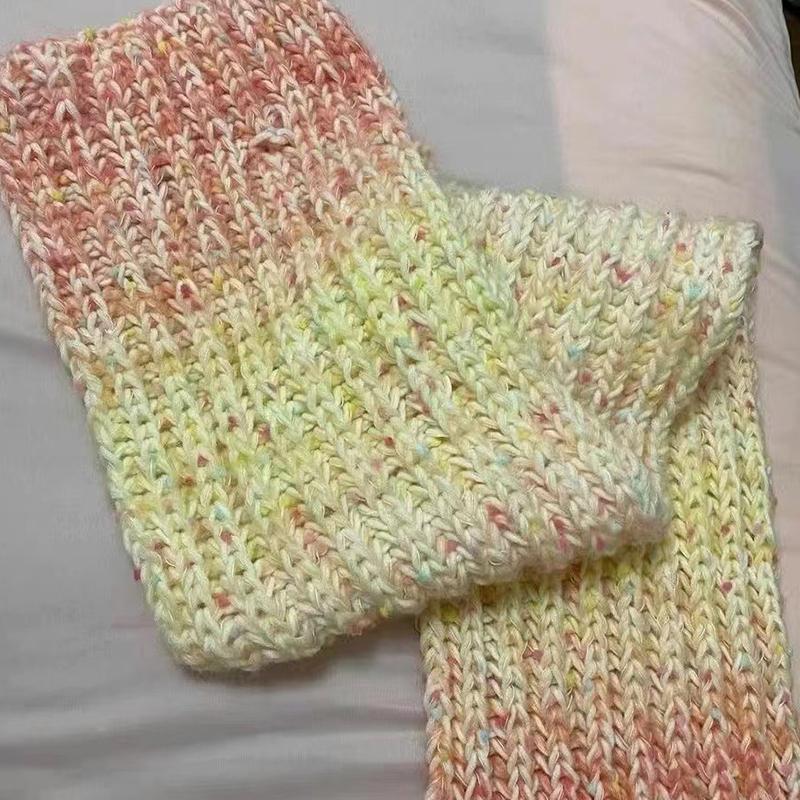 One Ball Rainbow Candy Wool Hand Knitting Mohair New Icelandic Wool Gradient Colour Thick Wool Yarn Scarf Diy Hand Mixed Yarn