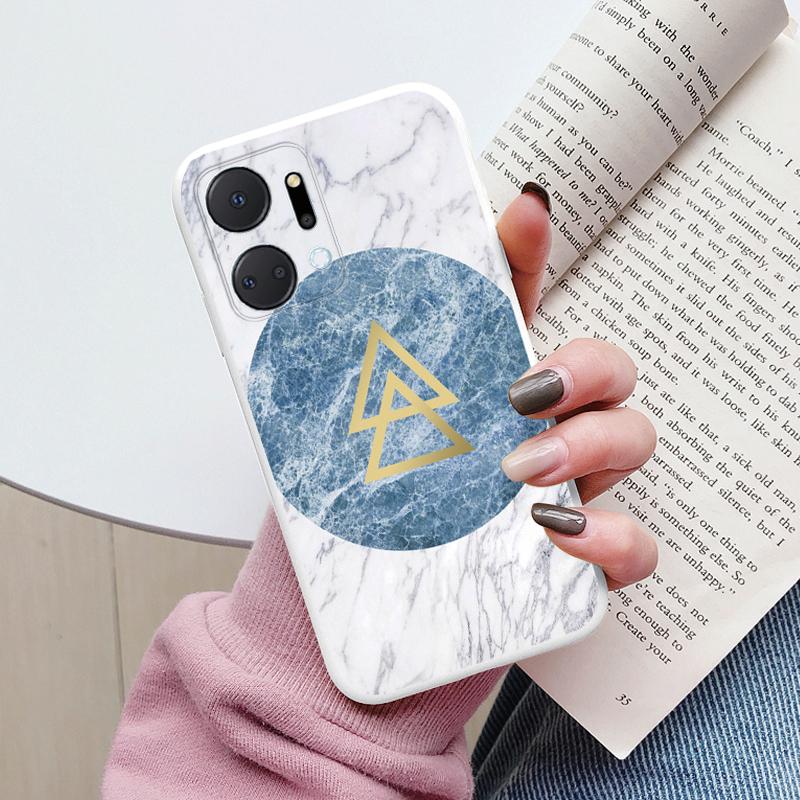 Чехол Для Honor X7a Задняя Крышка Защитный Силиконовый Funda Модный Мраморный Каменный Рисунок Coque Для HonorX7a 6.75 X8b X7b X7c X7d X8c