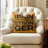 No Pain No Gain Cushion Cover Natural Linen Organic Fabric DoubleSided Printing Couch Pillow Covers Home Decor