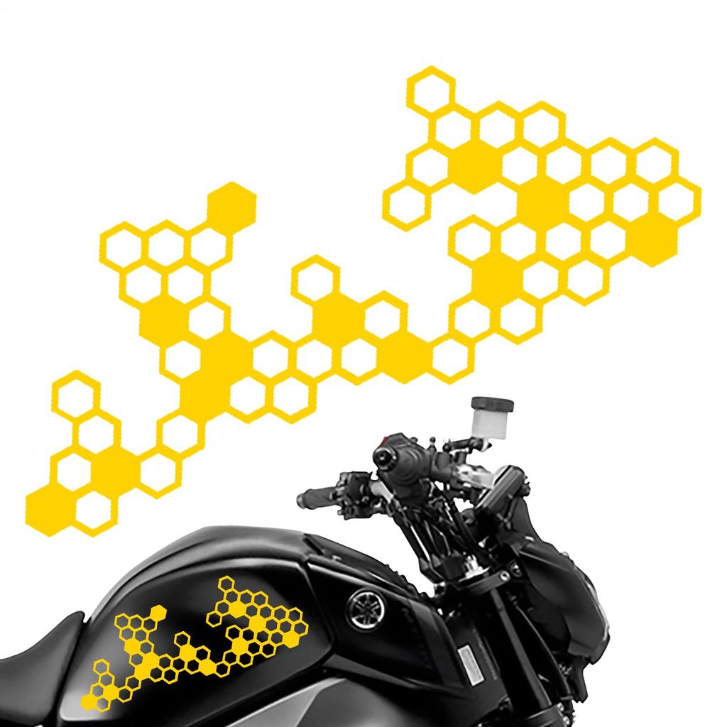 Мотоциклетные наклейки и декали, Мотоциклетные шестиугольные наклейки | Мотоциклетные модифицированные сотовые наклейки Vista Printed