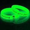 Unisex Glow In The Dark Shine Silicone Bracelet Luminous Wristband Rubber Bangle Silica Gel