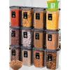 12 Liter Square Provisions Pulses Storage Container Set Spice Jar 1.2 Liters
