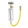 Vehicle A/C Adapter R134A R12 Manual Pump Oiler Oil And Dye Injector Air Conditioner Adapter Hand Turn Pump 1/4" SAE Male Female