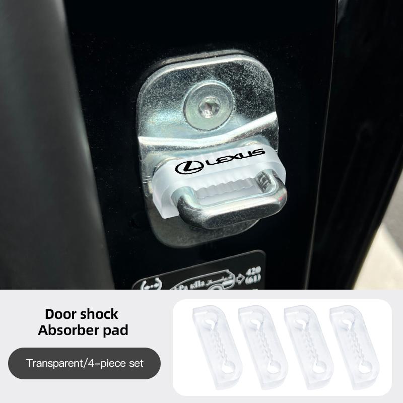 EZQZ3 4Pcs Car Door Lock Buckle Protective Cover Shock Absorber For Lexus Ct200h IS300h RX400h RX350 RC RX450h GS RX RX270 NX300h UX