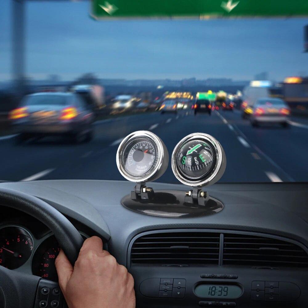 Автомобильные украшения 2 в 1 Компас Термометр Направление Приборная панель Шар Автостайлинг Направляющий шар Автомобильный аксессуар для транспортного средства