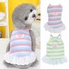 Платье для домашних животных с декором в виде крыльев, подол, хлопковое очаровательное кружево для собак, цветные полоски, платье принцессы, товары для домашних животных