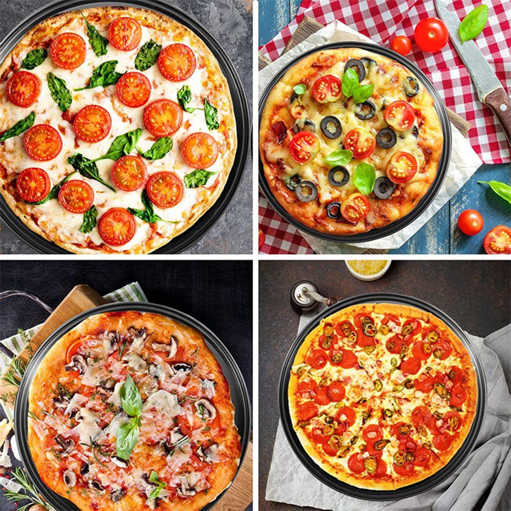 AA05 Pizza Tray Punching Baking Tray Non-Stick With Hole Pizza Mold Barbecue Tray Baking Mold Round Baking Tray 1