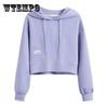 Hoodies Candy Colored Hooded Sweatshirt Women's Short Long Sleeved Spring and Autumn Solid Color Tide Thin Pullover Jacket Top
