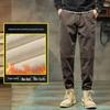 Мужские модные брендовые джоггеры 2025 Осень/Зима с плюшевой подкладкой - Свободные, Универсальные, Спортивные брюки в стиле кэжуал