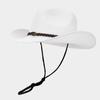 Outdoor Hat with Plastic Large Brim Sun Hat, Western Cowboy Style Straw Hat, Light and Easy To Carry, Suitable for Giving To Friends and Family