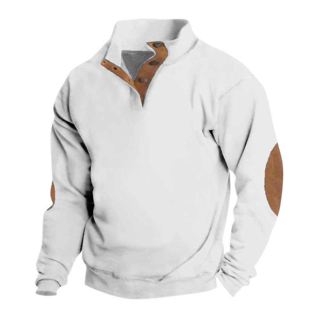 Spring And  Men's Standing Collar Sweatshirt Is Outdoor Casual Sweaters Tops