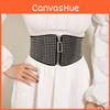 Small Flat Multiple Nail Zipper Waist Seal Waistband With Rivets Belt Black